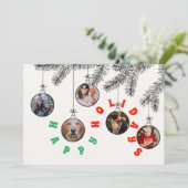 5写真かわいいクリスマスツリーバルブフラットホリデーカード シーズンカード (スタンド正面)