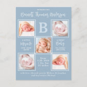 5写真エレガント新生児少年の誕生のお知らせ ポストカード (正面)