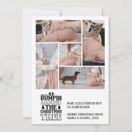 5写真クリスマスツリー妊娠のお知らせ シーズンカード