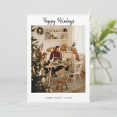 5写真クリスマスハッピーホリデー シーズンカード (スタンド正面)