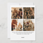 5写真クリスマスハッピーホリデー シーズンカード (裏面)