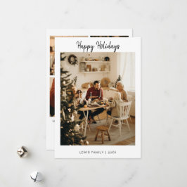 5写真クリスマスハッピーホリデー シーズンカード