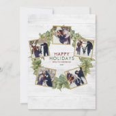 5写真グリーンリーリースバーガンディークリスマス シーズンカード (正面)