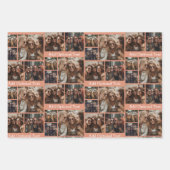 5写真コラージュ – Friends Coral最高のティール（緑がかった色）ナチュラル ラッピングペーパーシート (正面2)