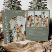 5写真スタイリッシュ年レビュー中メリークリスマス シーズンカード