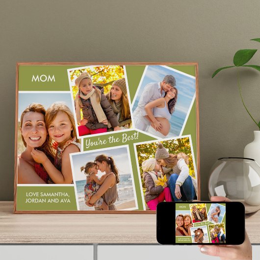 5写真パーソナライズされたコラージュMOMあなたは最高の ポスター