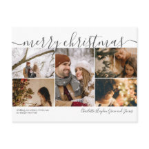 5写真パーソナライズされたメリークリスマスホリデーカード