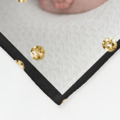 5写真ファミリーコラージュ金ゴールドスクリプトクリスマス フリースブランケット (角)