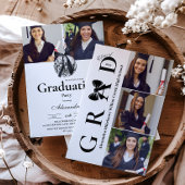 5写真ブラックボウディスコボール卒業パーティー 招待状