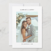 5写真モダンと結婚したメリークリスマス シーズンカード (正面)