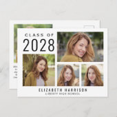 5写真モダンの卒業 案内ポストカード (正面/裏面)