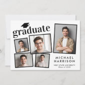 5写真モダンの卒業 案内状 (正面)