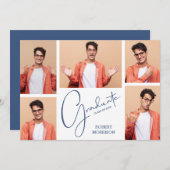 5写真モダンの卒業 案内状 (正面/裏面)