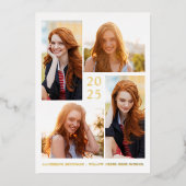 5写真モダンの卒業 箔招待状 (正面)