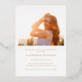 5写真モダンの卒業 箔招待状 (裏面)