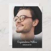 5写真モダンコラージュ卒業パーティー 招待状 (裏面)