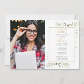 5写真モダンコラージュ緑化卒業パーティー 招待状 (正面)