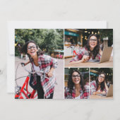 5写真モダンコラージュ緑化卒業パーティー 招待状 (裏面)