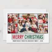 5写真モダンメリークリスマス シーズンカード (正面)