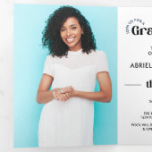 5写真モダン卒業三重招待状 三つ折りプログラム (内部最初)