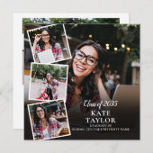 5写真モダン卒業発表 招待状 (正面/裏面)