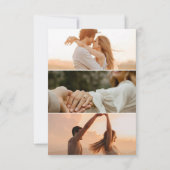 5写真モダン結婚式の日付を保存 セーブザデート (裏面)