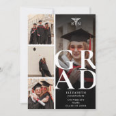 5写真モダンRN看護卒業式パーティー 招待状 (正面)