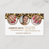 5写真ロゴテンプレートLeopardプリントロカビリー 名刺 (裏面)