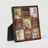 5写真素朴コラージュパーソナライズされた卒業 フォトプラーク (正面)