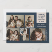 5写真自然コラージュ年レビューChrimas Navy シーズンカード (正面)