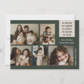 5写真自然コラージュ年レビューChristmas Green シーズンカード (正面)