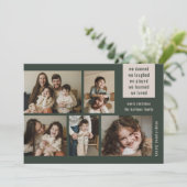 5写真自然コラージュ年レビューChristmas Green シーズンカード (スタンド正面)