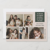 5写真自然コラージュ年レビューChristmas Tan シーズンカード (正面)