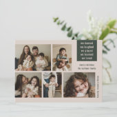 5写真自然コラージュ年レビューChristmas Tan シーズンカード (スタンド正面)