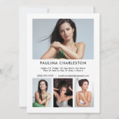 5写真2面モデルActor Pro 5.5x7.5テンプレート 招待状 (裏面)