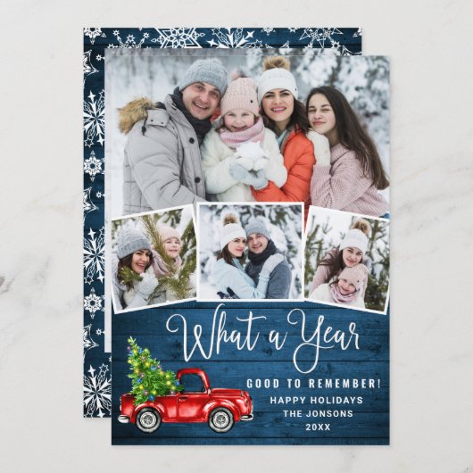 5写真2021年のクリスマスレッドファームトラック シーズンカード (正面/裏面)