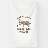 5分だけ Funny ナマケモノ Tシャツ 寝る お昼寝 かわいい 横断幕 (縦)