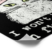 5分で準備はできませんにゃ。猫のマットと日 ポスター (角)
