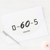 5分で0から60まで 楕円形シール (封筒)