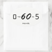 5分で0から60まで 楕円形シール (バッグ)