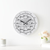 5分の1の白のミュージシャン ラージ壁時計 (ホーム)