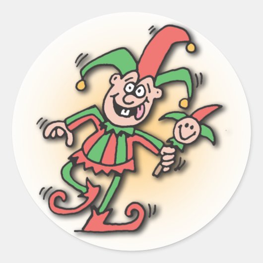 5分ドードルジョーカーのシール ラウンドシール (正面)