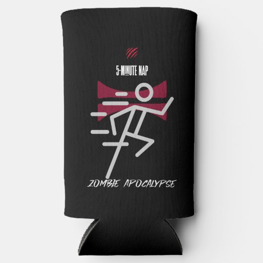 5分昼寝=ゾンビアポカリプセセルツァーカントリー スリム缶クーラー (正面)