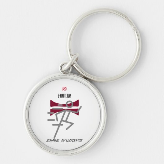 5分昼寝=ゾンビ黙示録 キーホルダー (正面)