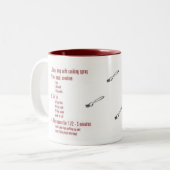 5分間チョコレートケーキのレシピのマグ ツートーンマグカップ (正面左)