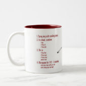 5分間チョコレートケーキのレシピのマグ ツートーンマグカップ (左)