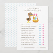 5匹のあかちゃんあひる | だれのママ？パパ？ 招待状 (正面/裏面)