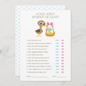 5匹のあひるちゃん | ママ？パパ？当ててみて！ 招待状 (正面/裏面)