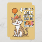 5匹のうち4匹は気にお前の誕生日ではない 招待状 (正面/裏面)