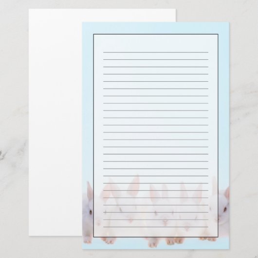 5匹のウサギ 便箋 (正面/裏面)